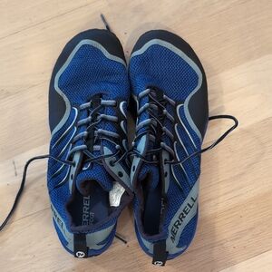 Merrell Blue and Black Trail Glove Olympia Shoes